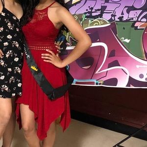 Red Lace Dress; Size Small